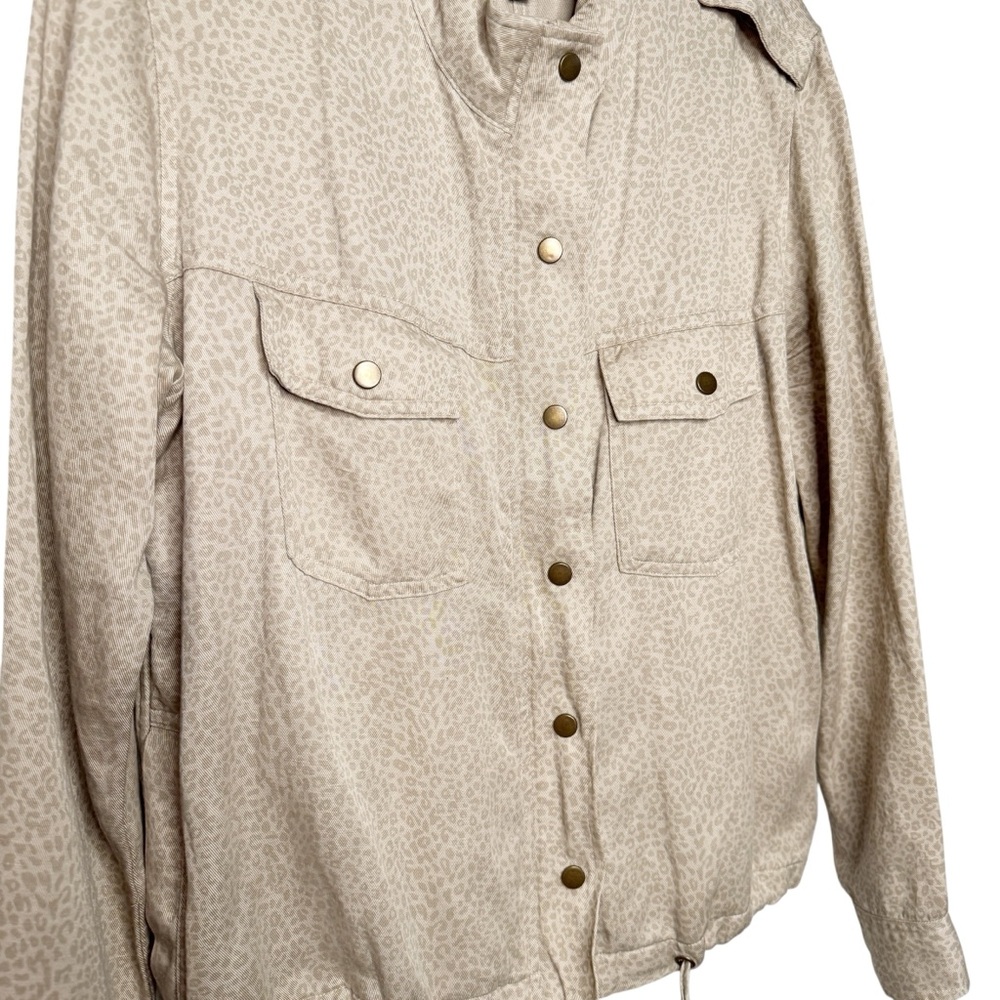 Rails Collins Tan Utility Jacket Animal Print Size M - Picture 5 of 10
